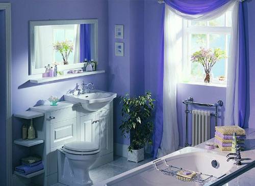 Фото ванны в фиолетовом тоне