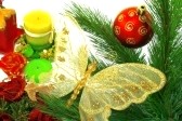 Вариант украшения новогодней елки бабочками